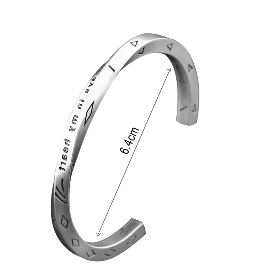 Twisted Viking Bangle Bracelet for Men and Women