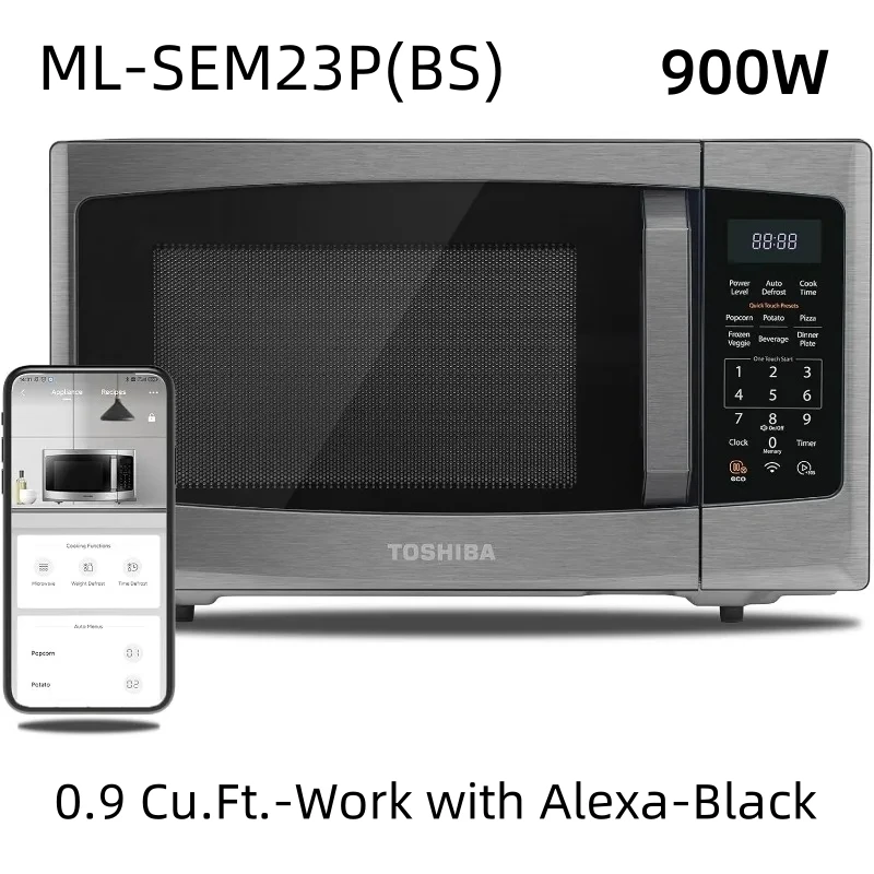 Toshiba 13.6 in. 1.5 cu. ft. with Convection, Smart Sensor Countertop  Microwave 1000 Watt Oven in Stainless Steel EC042A5C-SS - The Home Depot