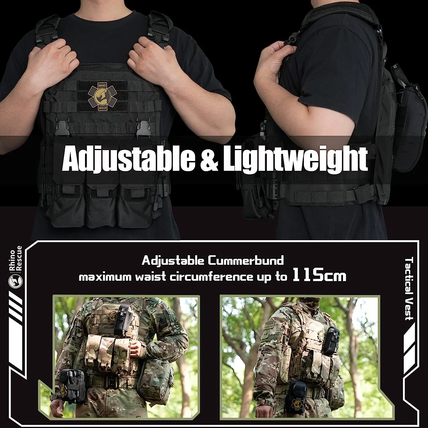 Rhino Rescue Quick Release Tactical Vest Military Modular Combat