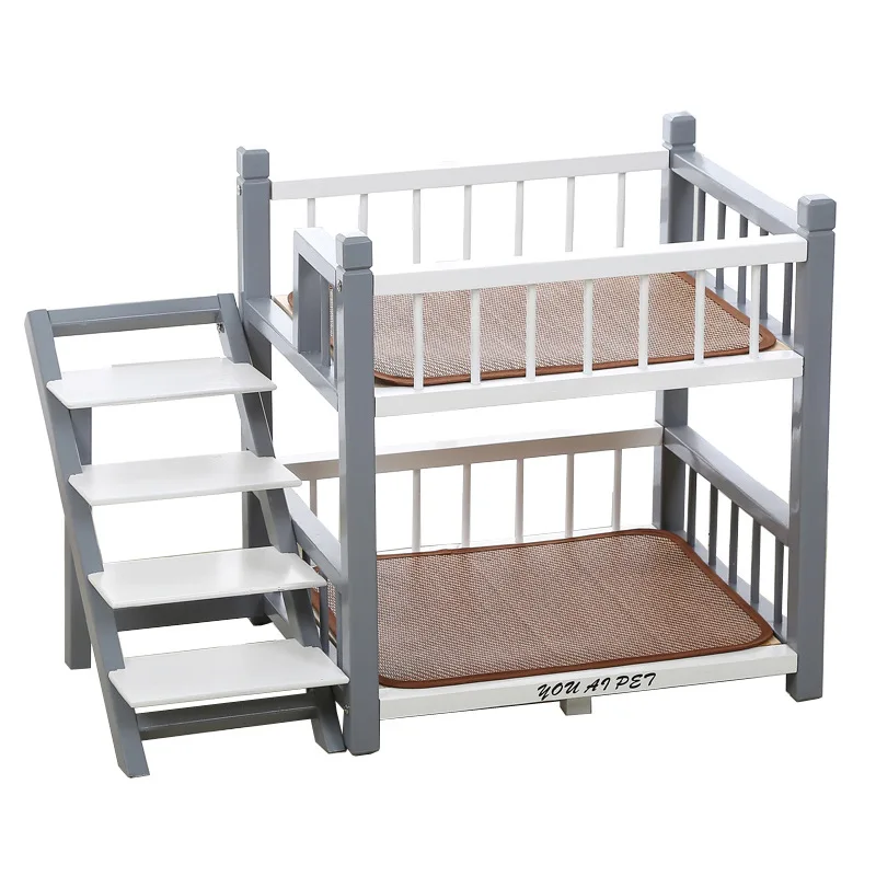Double Layer Wooden Pet Bed 1