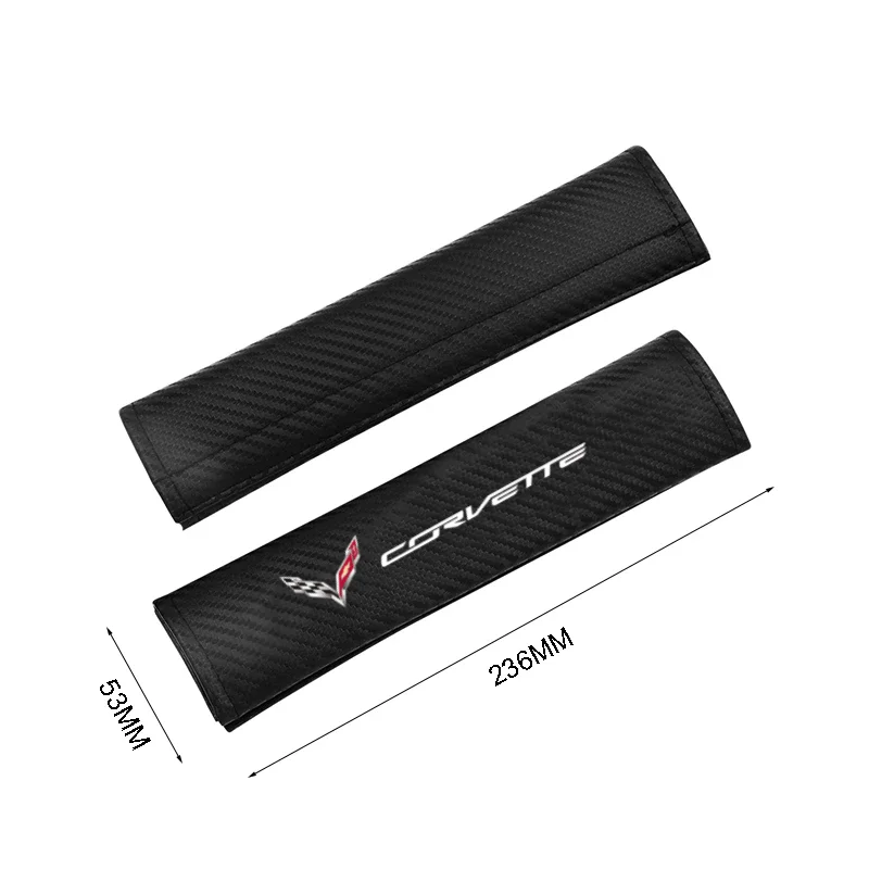 For Corvette C1 C2 C3 C4 C5 C5 C6 C7 C6-R C8 Car Seatbelt Shoulder Pad Cover Carbon Fiber Seat Belt Protector Cushion — view 6
