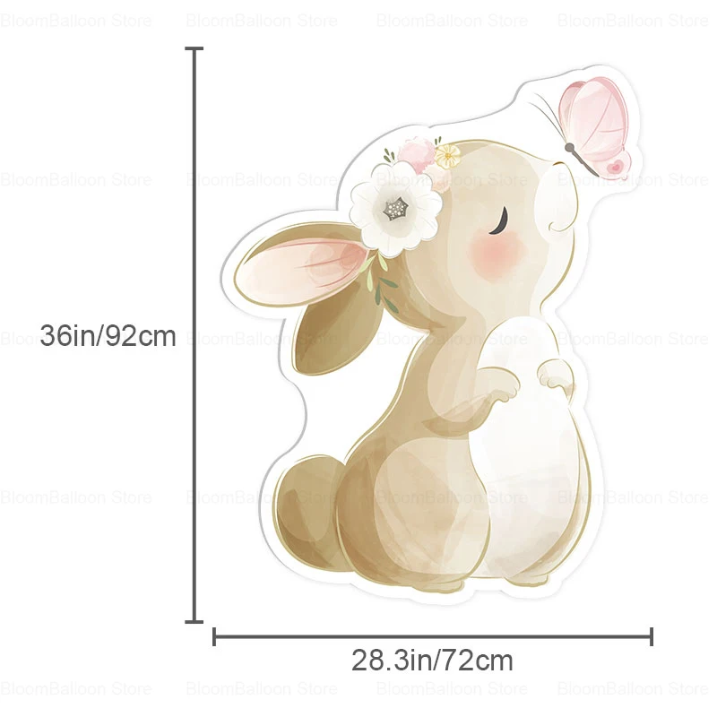 12/18/24/36inch Rabbit KT Board Jungle Birthday Balloons Arch Party Backdrops for Safari Baby Shower Birthday Party Decorations