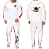 2024 Spring and Autumn New Printing Men Ski Doo Can-am Breathable Outdoor + Pants Sports Casual Solid Color Zipper Set 2