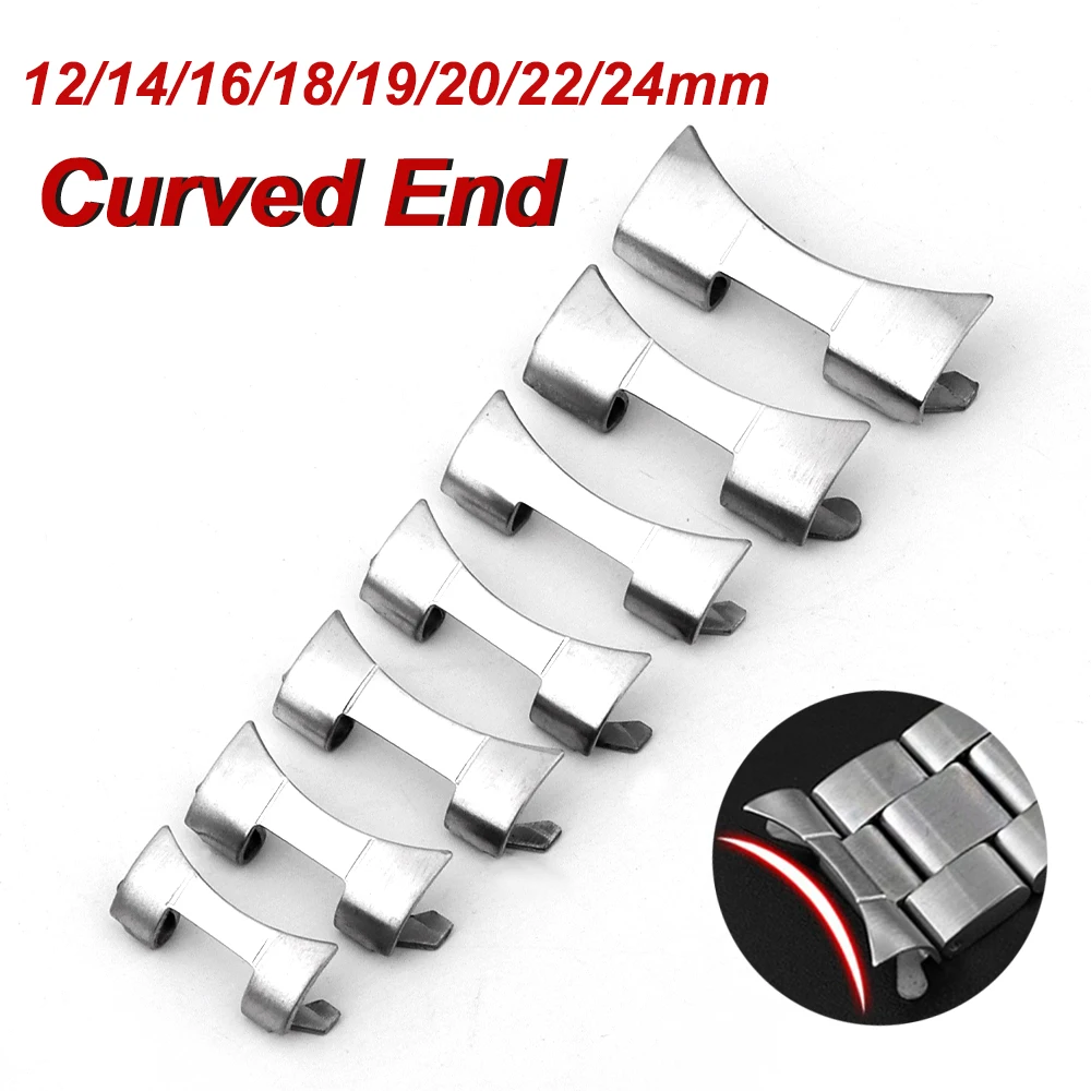 Curved End Stainless Steel Adapter for Watch Strap Connector Accessories