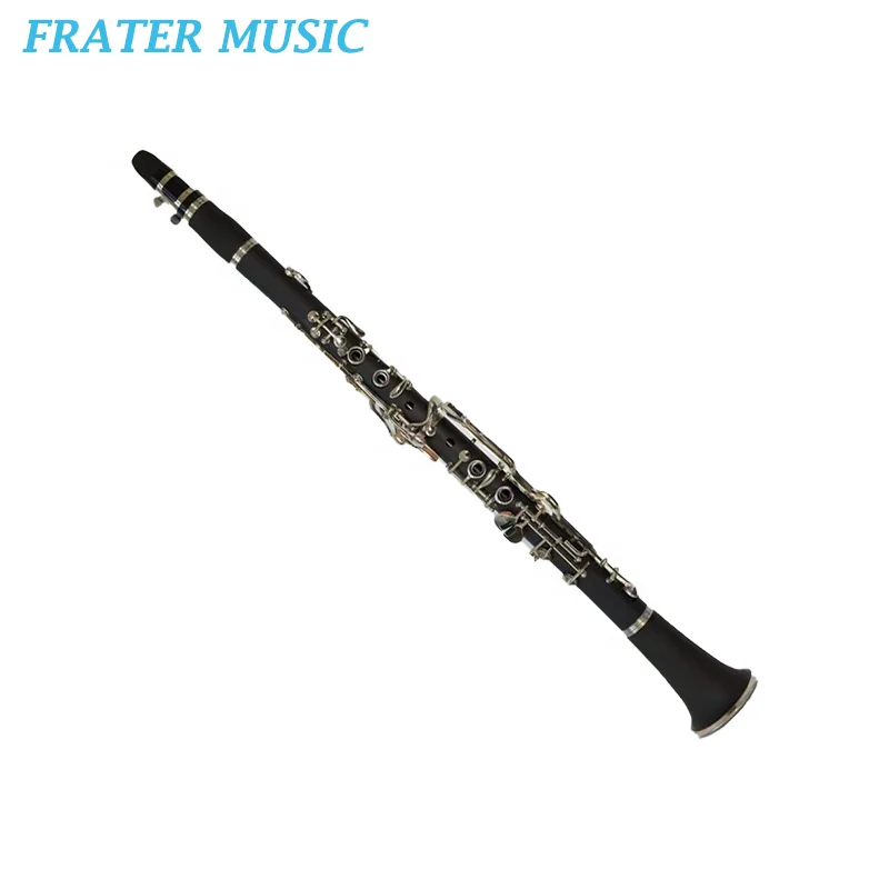 High Quality A Clarinet German Style Bekelite / Hard Rubber Body A Flat Clarinet With 18 Silver Plated Key (JCL-186)