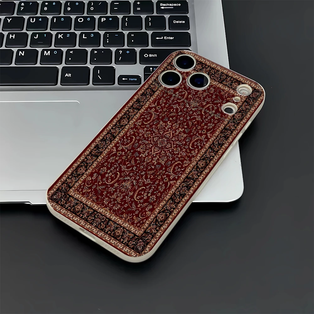 Vintage Persian Carpet Design Shockproof Silicone Phone Case