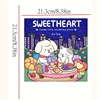 1pc Sweetheart Cute Animal Coloring Book, Stress Relief Emotional Release, Perfect Gift for Valentine'S Day, Christmas, New Year 2