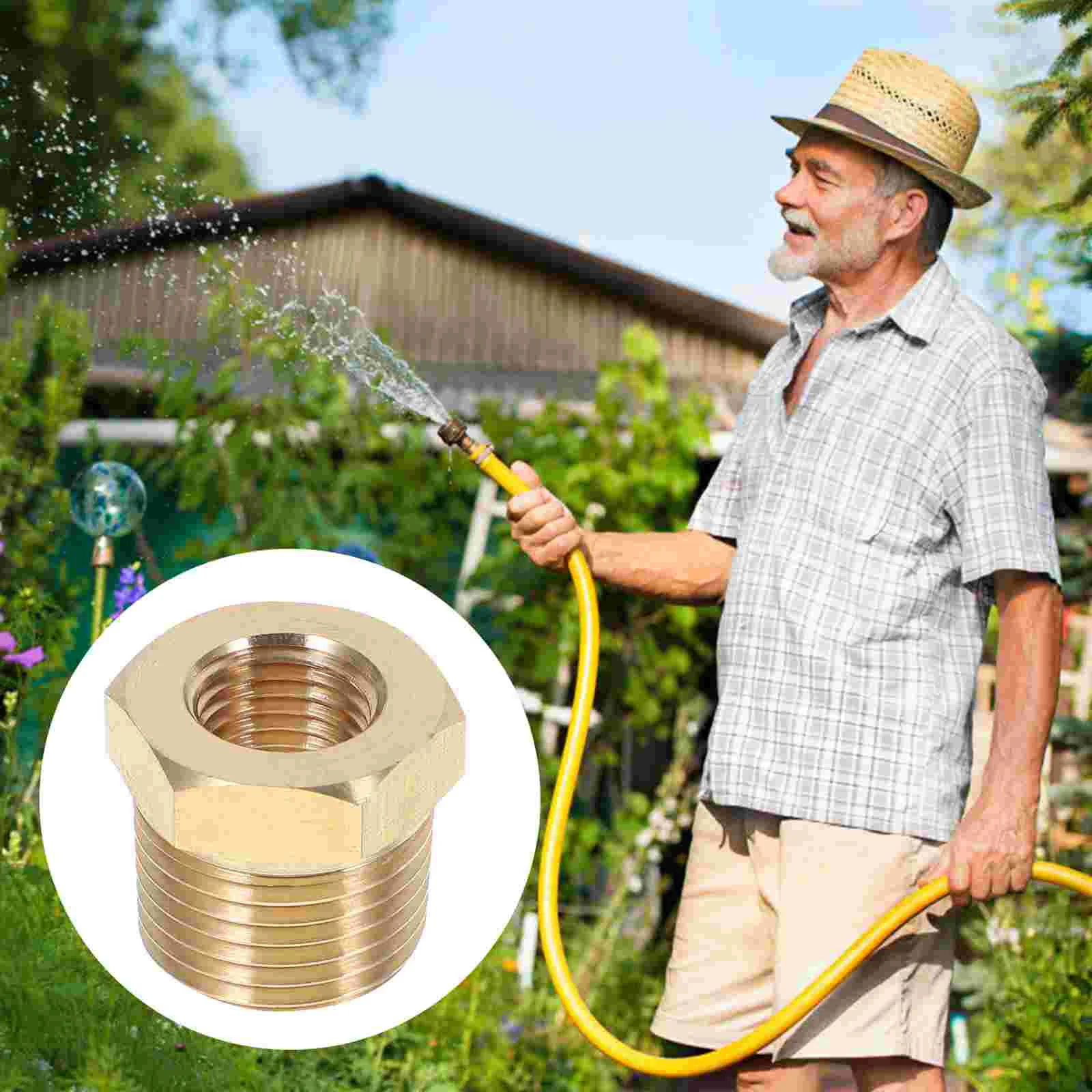 

Adapter Reducing Pipe Fittings 1/2 to 1/4 Reducer Npt Coupling Garden Hose Connectors and Hex Bushing 1/2" 1/4"