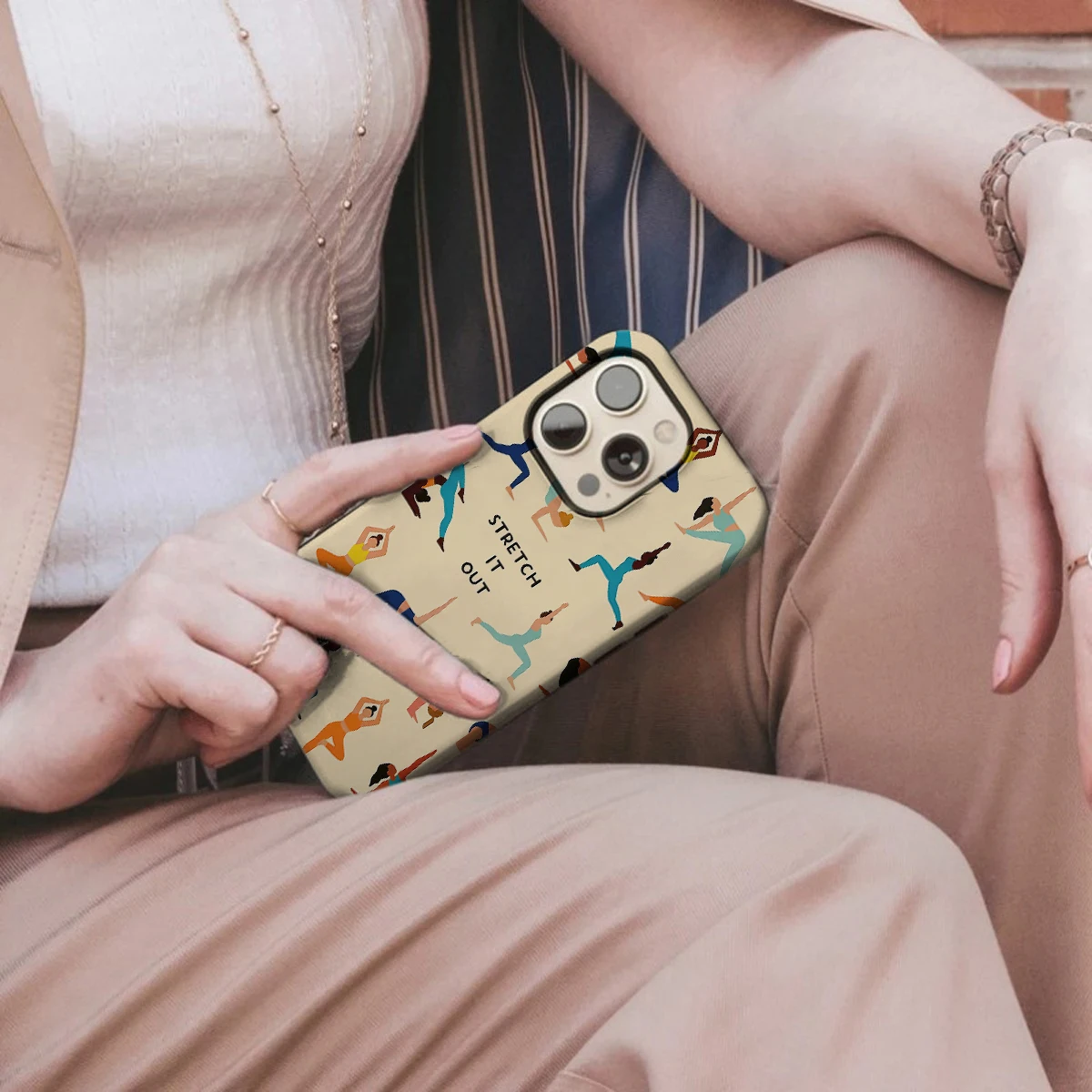 Magnetic Shockproof Acrylic Phone Case - Yoga Stretching Edition