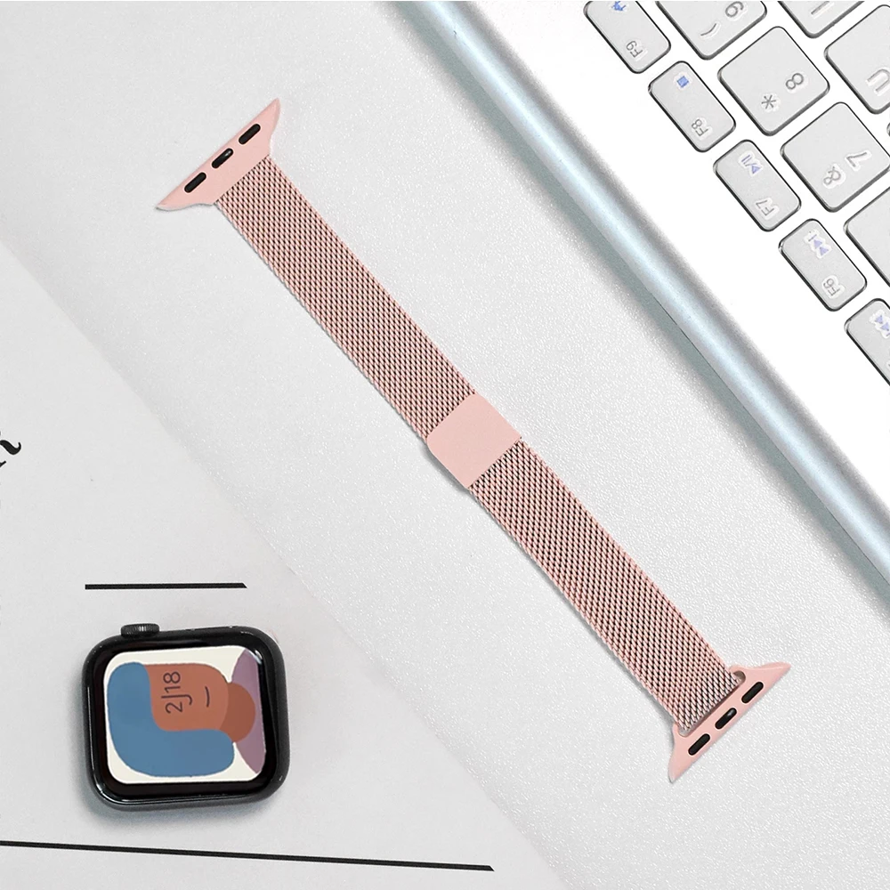 Sleek Stainless Steel Magnetic Milanese Watch Band