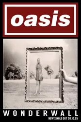 Oasis Band Black & White Canvas Art Print - 20X30cm unframe (PURPLE)