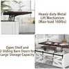 47.2" Lift Top Coffee Table 4 in 1 Farmhouse Coffee Table with Storage Coffee Tables for Living Room, Dining Room (White) 6
