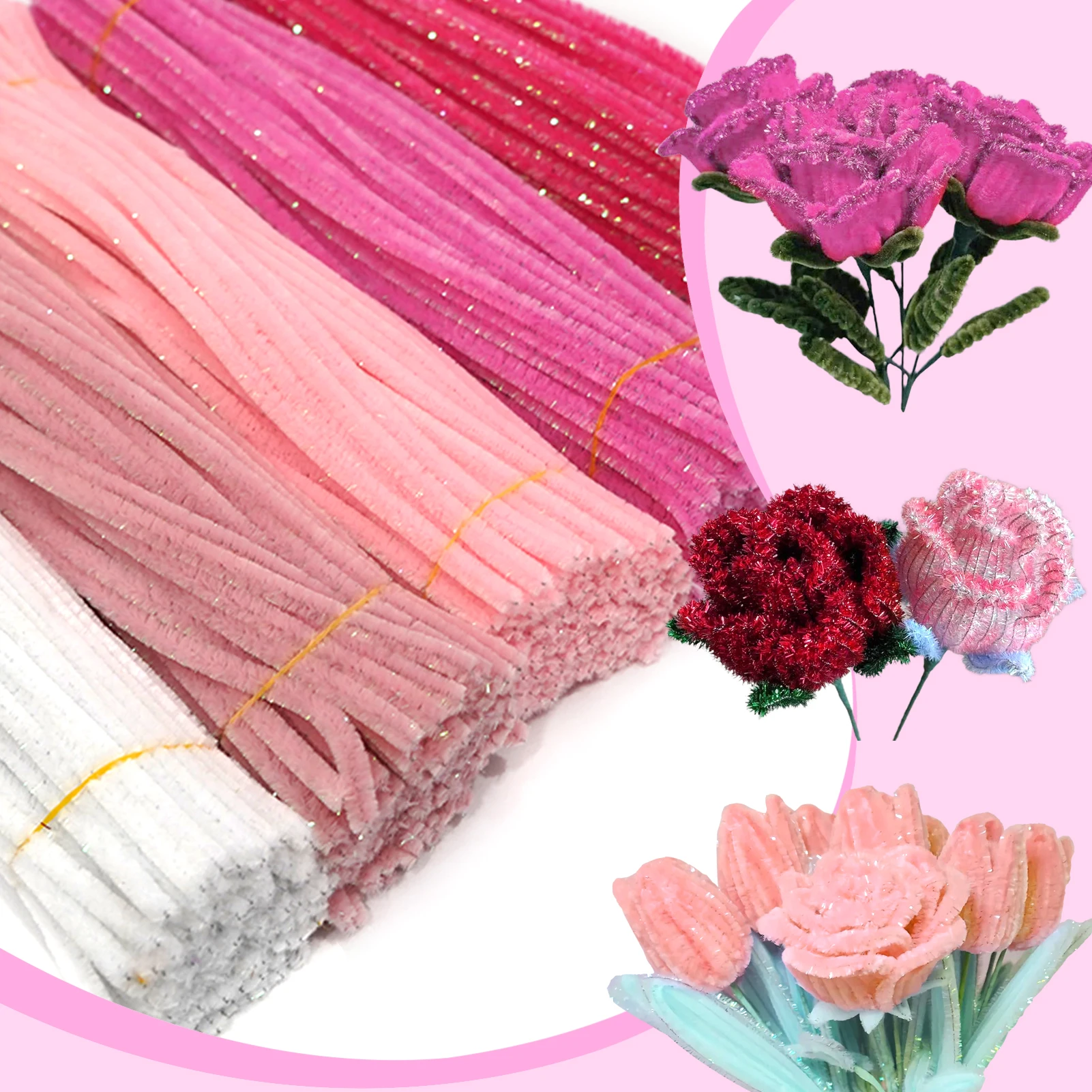 Multiple Colors Pipe Cleaners 500 Pieces Chenille Stems for DIY Art Decorations Creative Craft