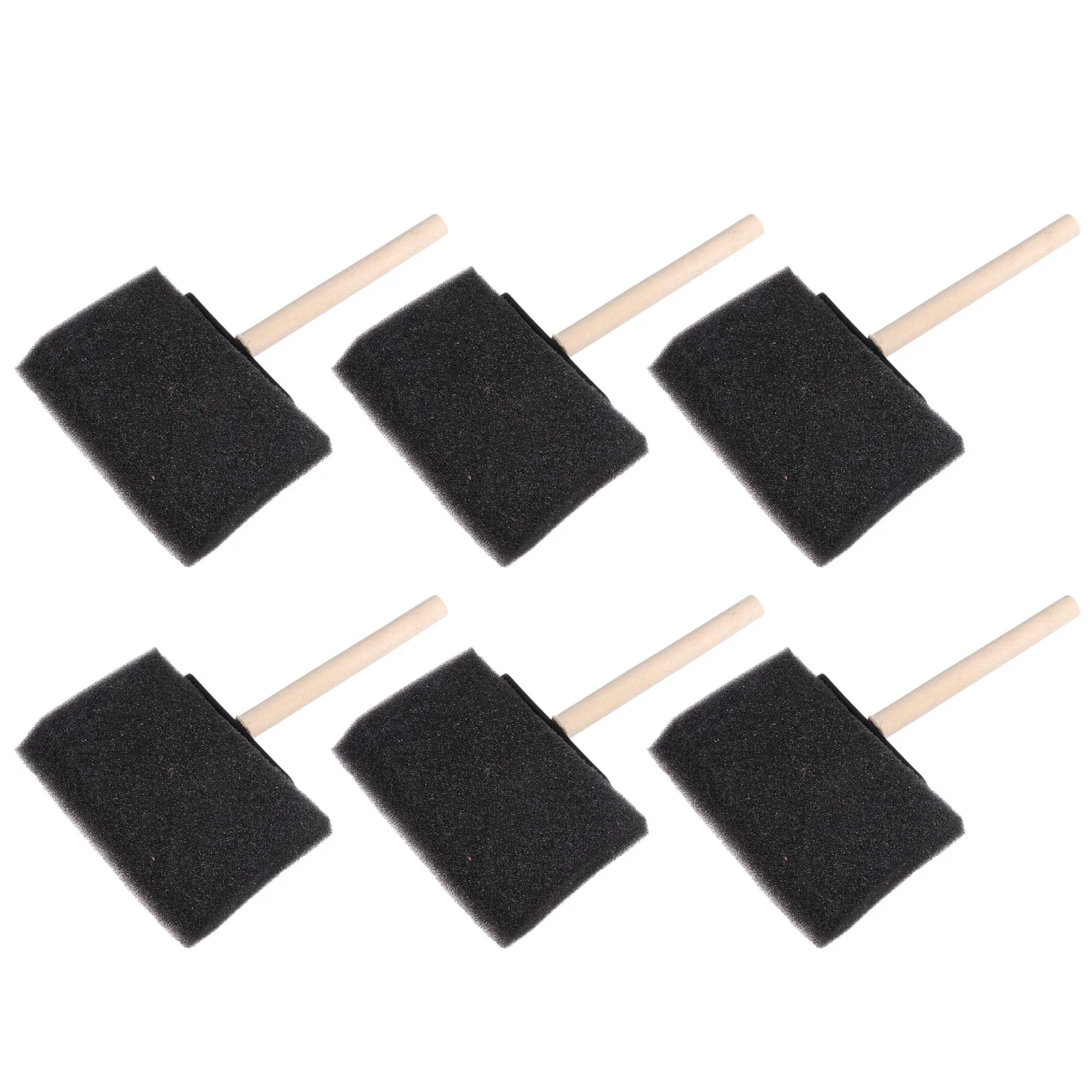 20Pcs 스폰지 베벨 팁 페인팅 브러쉬 세트 나무 손잡이 재사용 가능 세척 가능 공예품 염색 미술 프로젝트 용품