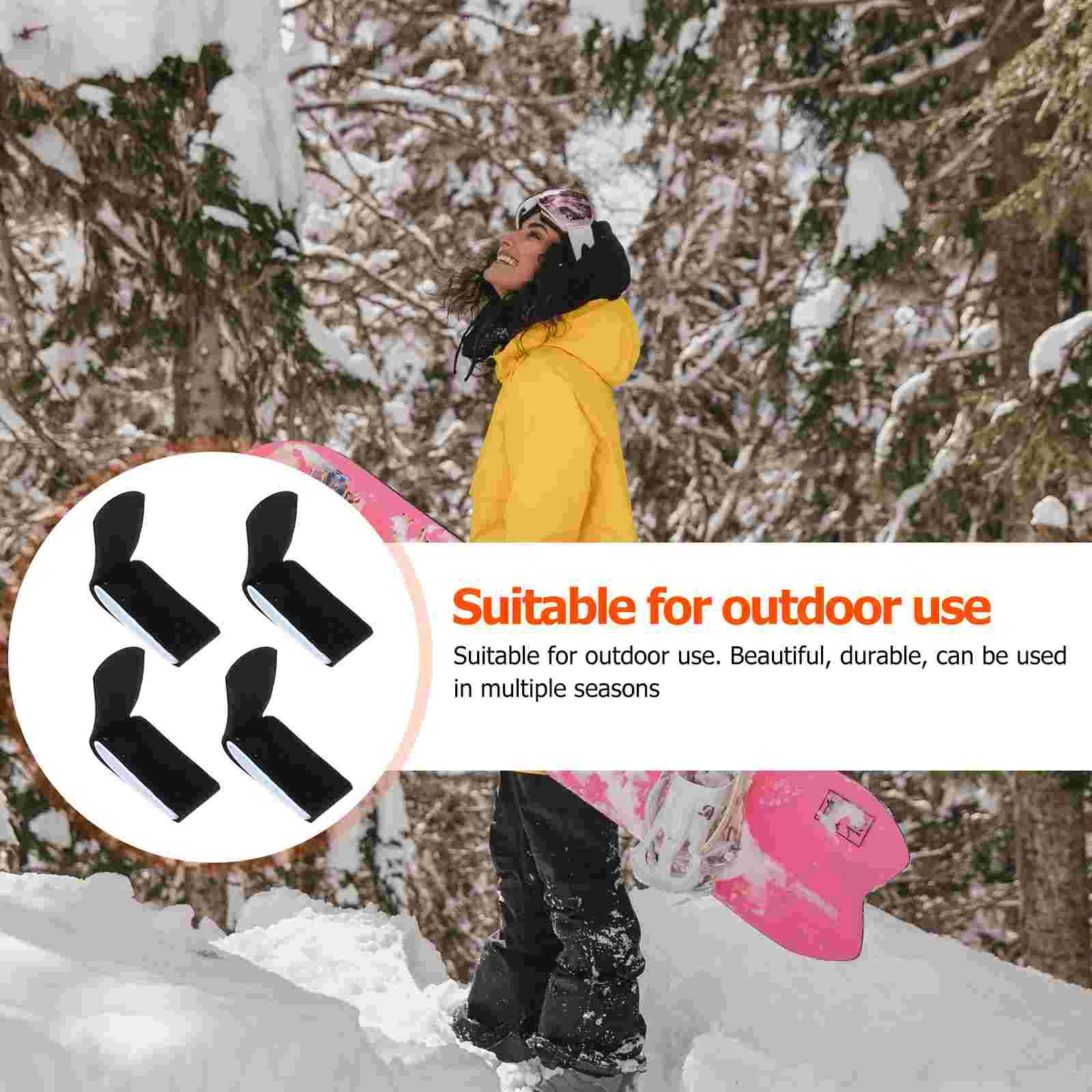4 Pcs Ski Wraps Straps Snowboard Skis Belt Sled Accessory Binding Parts Child 5