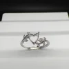 MeiBaPJ Inlay Heart-shaped 6mm Gemstone Fashion Ring Setting DIY Empty Holders for Women S925 Sterling Silver Fine Charm Jewelry 1
