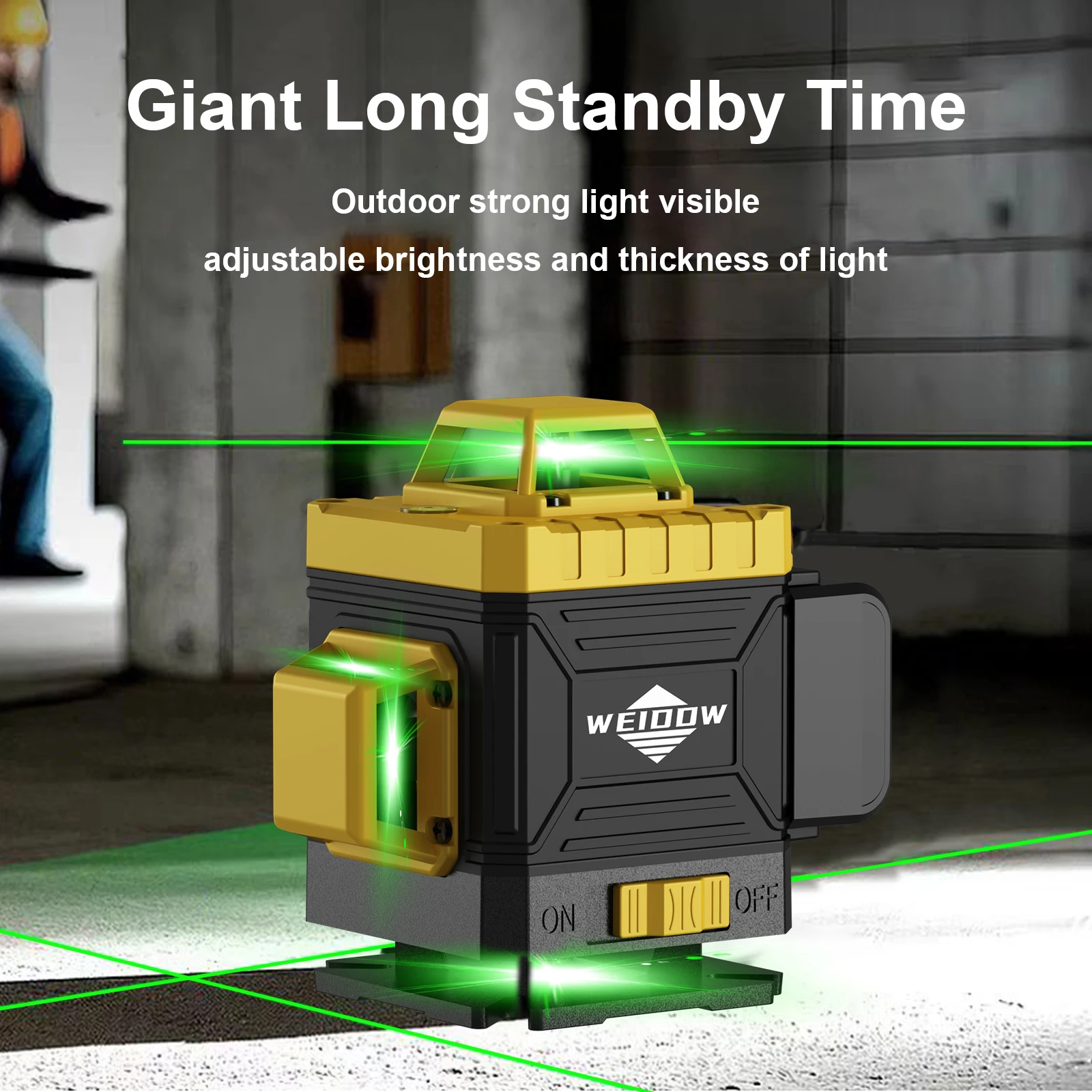 4D 16 Lines Professional Laser level Optional accessories Tripod 360&deg;Self-leveling Laser Levels Green Beam Nivel CHISHIB laser level