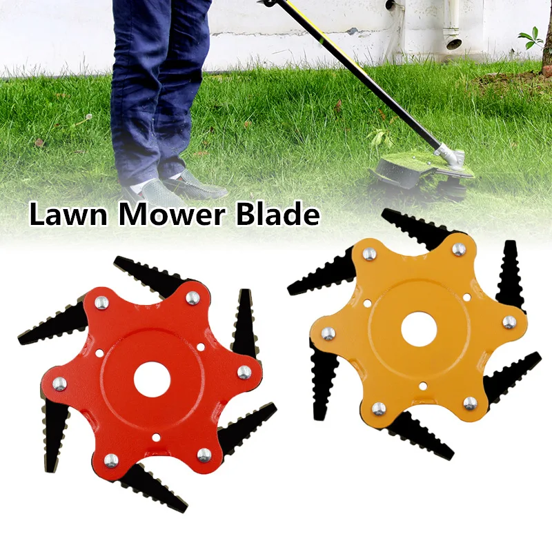 Grass Trimmer Head Universal Grass Trimmer with 6 Teeth Steel Head