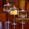 High Legged Transparent Glass Container European Modern Large Cake and Dessert Storage Jars with Lid Wedding Decoration Ornament 1