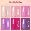 COSCELIA Manicure Set Nail Polish Gel Set with 6W LED Lamp 6 Colors Gel Polish Starter Kit Base Top Coat Manicure Brush Tools 2