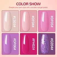 COSCELIA Manicure Set Nail Polish Gel Set with 6W LED Lamp 6 Colors Gel Polish Starter Kit Base Top Coat Manicure Brush Tools 2