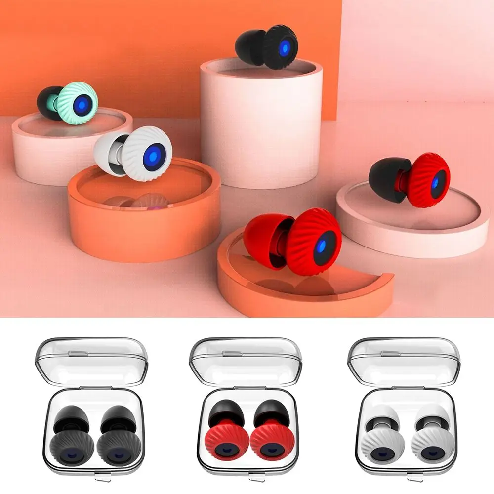 1 Pair Anti-noise Sleep Soundproof Earplugs Deep Sleeping Silicone Noise Canceling Ear Plugs Reusable Noise Reduction Supplies