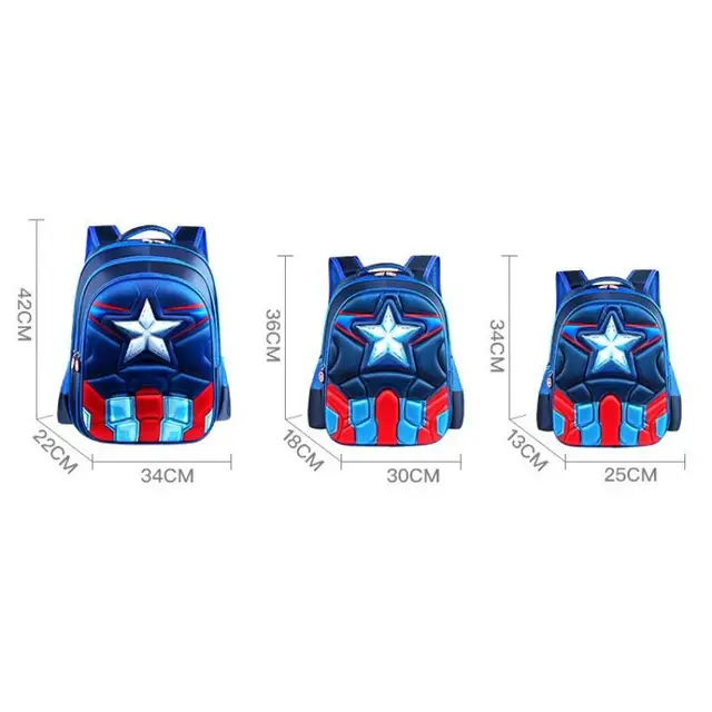 Kids Waterproof Nylon Backpack with Three Compartments - Ideal for Students, Ages 3-12, Inspired by five-pointed star 6
