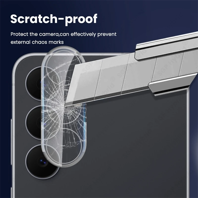 Clear 3D Curved Camera Protector with 9H Tempered Glass Lens Cover