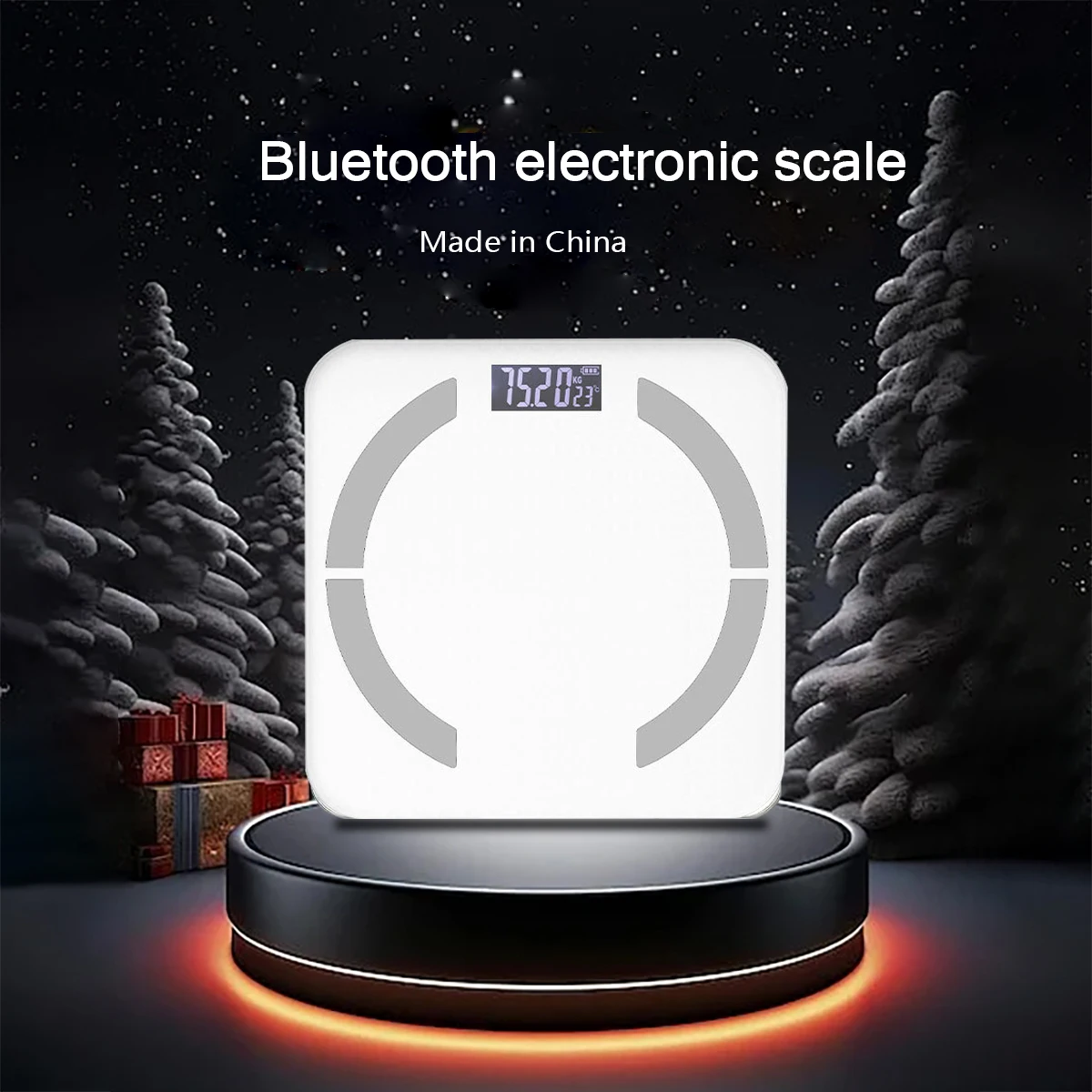1pc USB rechargeable battery electronic scale, intelligent mode, Bluetooth body fat scale, home weighing ultra-precision.