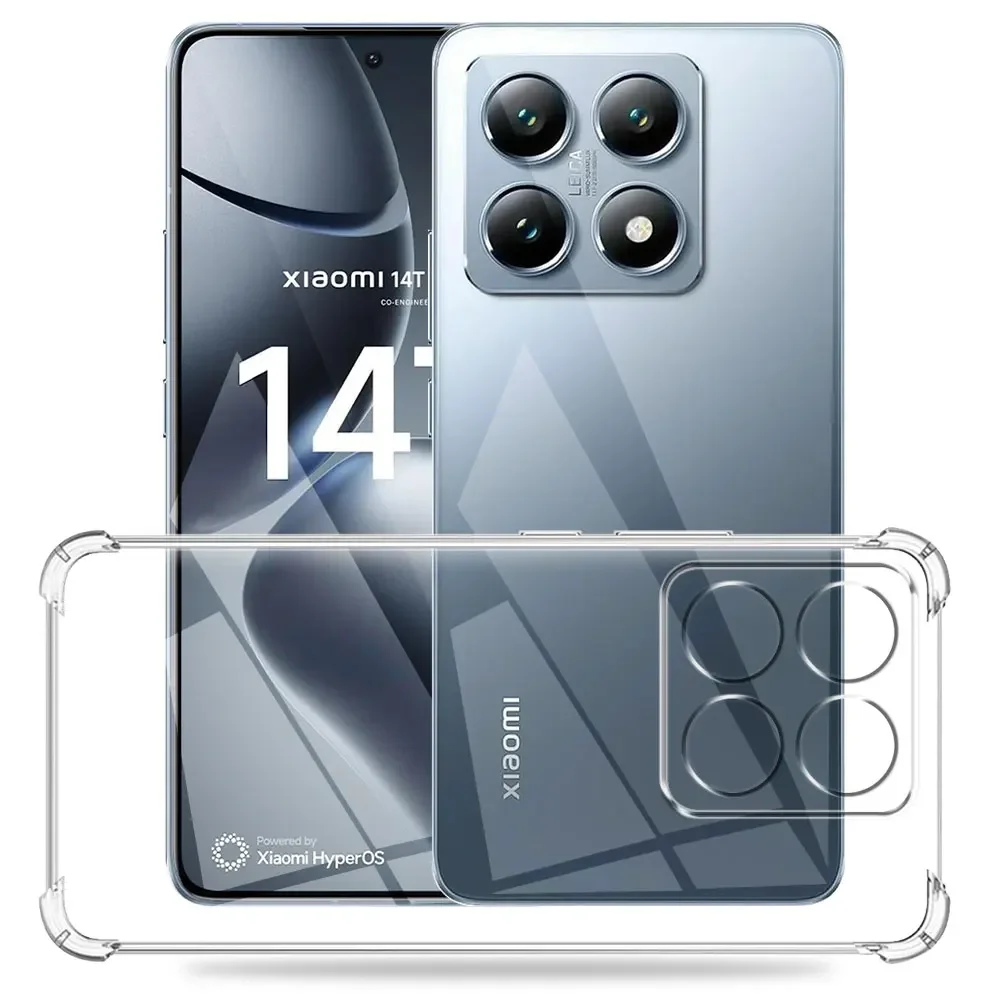 Crystal Clear Shockproof Silicone Phone Case - Airbag TPU Protector Bumper