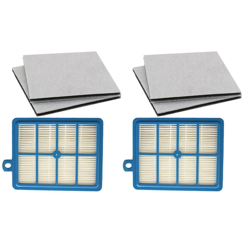 

2Pcs Hepa Filter + 4Pcs Motor Cotton Filter For Electrolux AEG EFH12W AEF12W FC8031 EL012W FC9080 FC9088