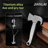 Mini titanium alloy pendant pry bar keychain pendant EDC multifunctional courier tool bottle opener 1