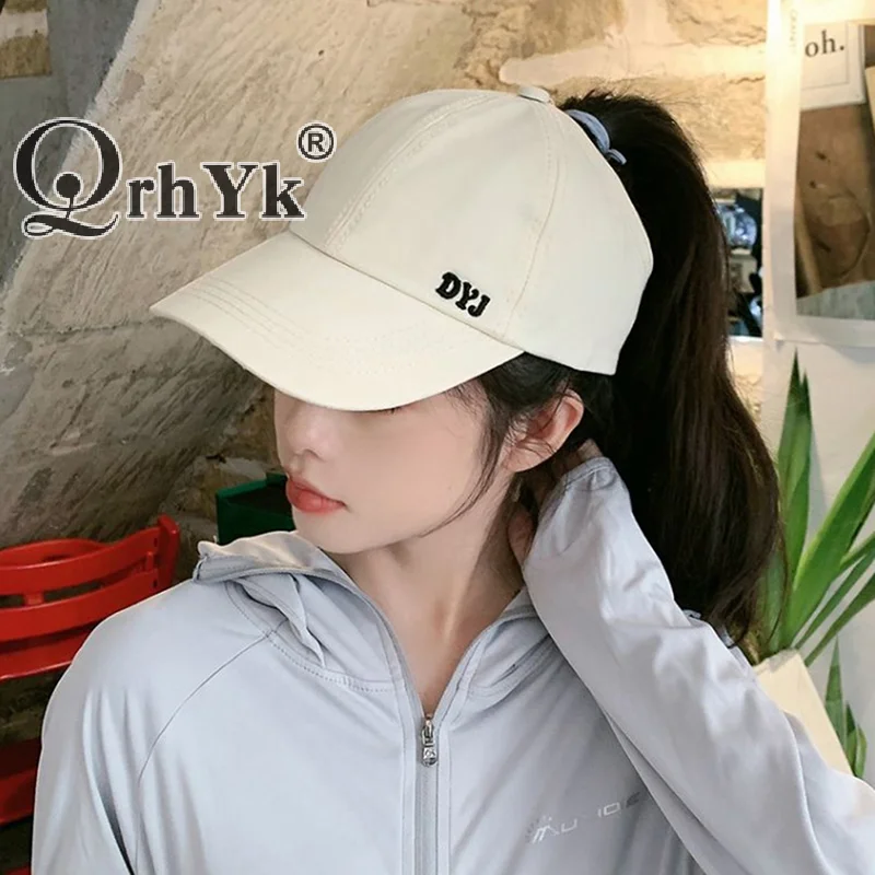 Baseball cap Snapback ponytail half empty top cap kpop hat women sun protection sunshade sports hat casual 2