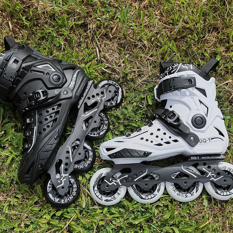 Professional Inline Roller Skates Shoes Adult Men Outdoor Racing Speed Skating 4 Wheels Shoes Sliding Sneakers Size 35-46 adult roller skates