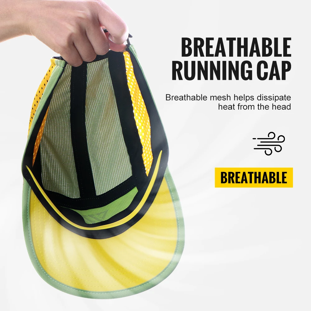 WRELS Sports Cap Adjustable Sun Visor Hat UV Protection Breathable Mesh Cap Moisture Wicking Duckbill Cap Quick Dry Baseball Cap