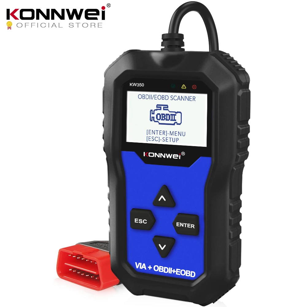 

KONNWEI KW350 OBD2 автомобильный сканер, профессиональный считыватель кодов, сканер OBD2, автомобильный диагностический инструмент для AUDI/SEAT/SKODA/VW Golf Obd2