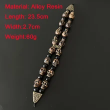  NJ09 Rosary Men Resin Skeleton Black White Flip Punk Acrylic Beads Pray Meditation Transforming Fate Alloy Ornament Jewelry Gift 