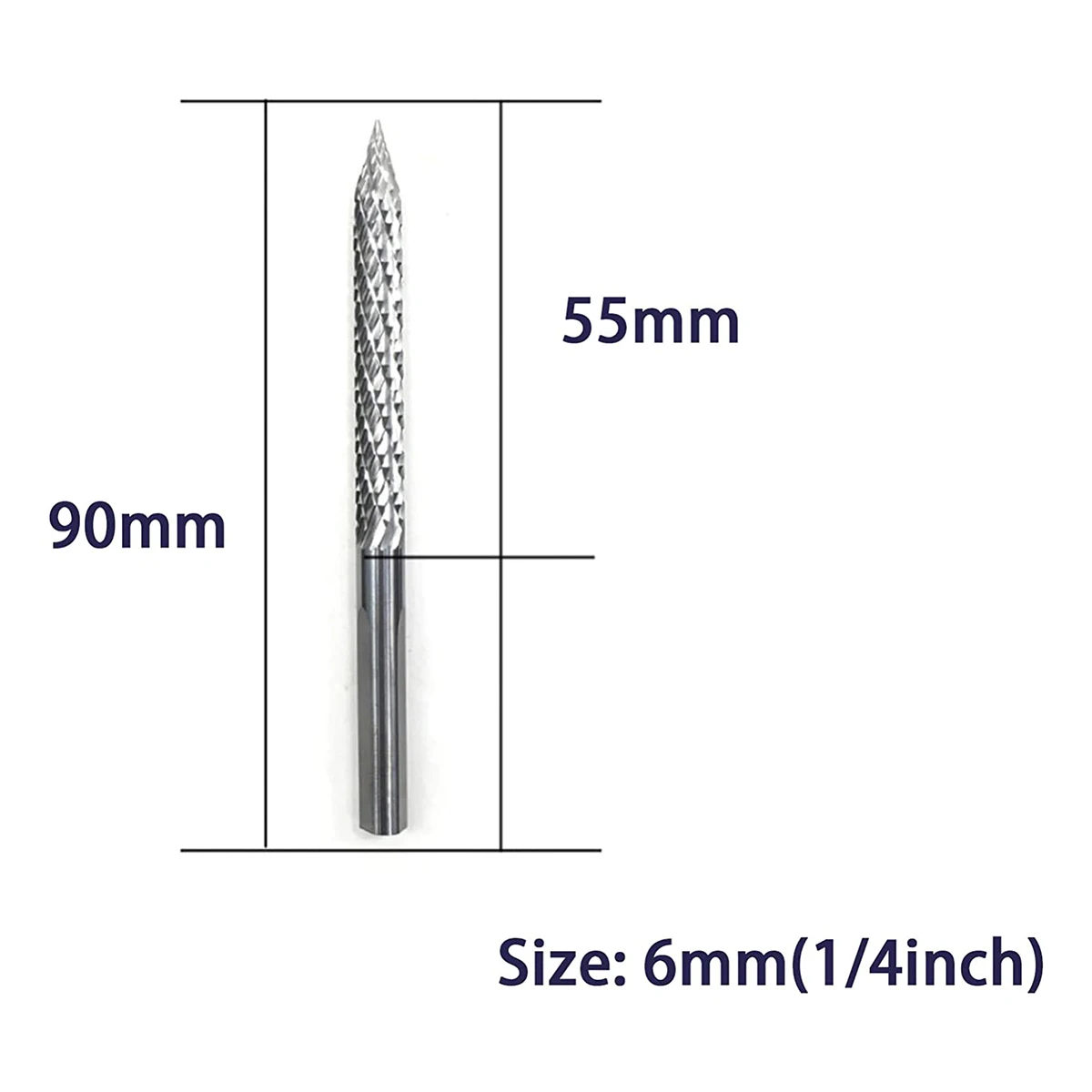 1/4In 6Mm High Carbide Steel Burr Bits Tire Reamers Carbide Files Reamers Wire Cutter Tire Repair Tool