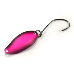 Countbass Trout Spoon With Korean Single Hook, Size 1/32oz 1/16oz Salmon Pike Bass Fishing Lures, Lake Metal Bait