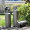 Titanium Water Bottle Tumbler Outdoor Cycling Titan Drink jug Lightweight Ti Travel Mug Flasks Bucket 500 600 750ml 25oz Canteen