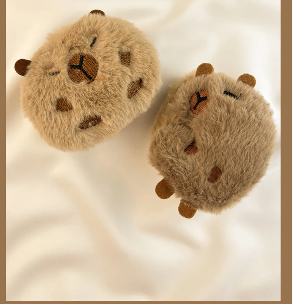 Custodia protettiva per cuffie wireless Bluetooth AIPods2 in peluche 3D carino Capibala capibara Airpod 3 1° 3° adatta per airpods_voghion.com
