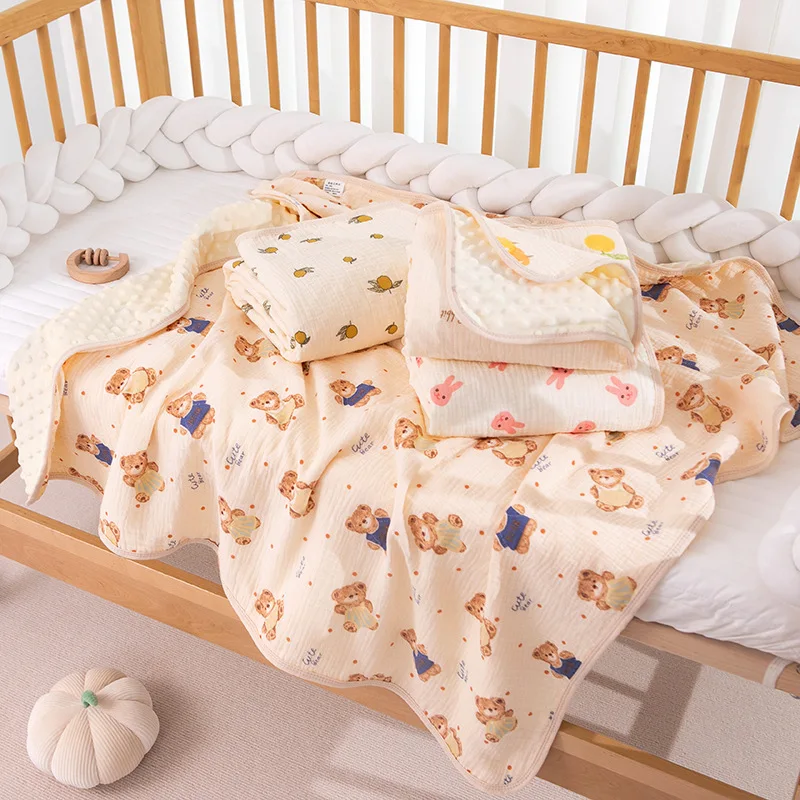 

Baby Blankets Warm Fleece Thermal Newborn Soft Stroller Sleep Cover Cartoon Beanie Infant Bedding Swaddle Wrap Kids Bath Towel
