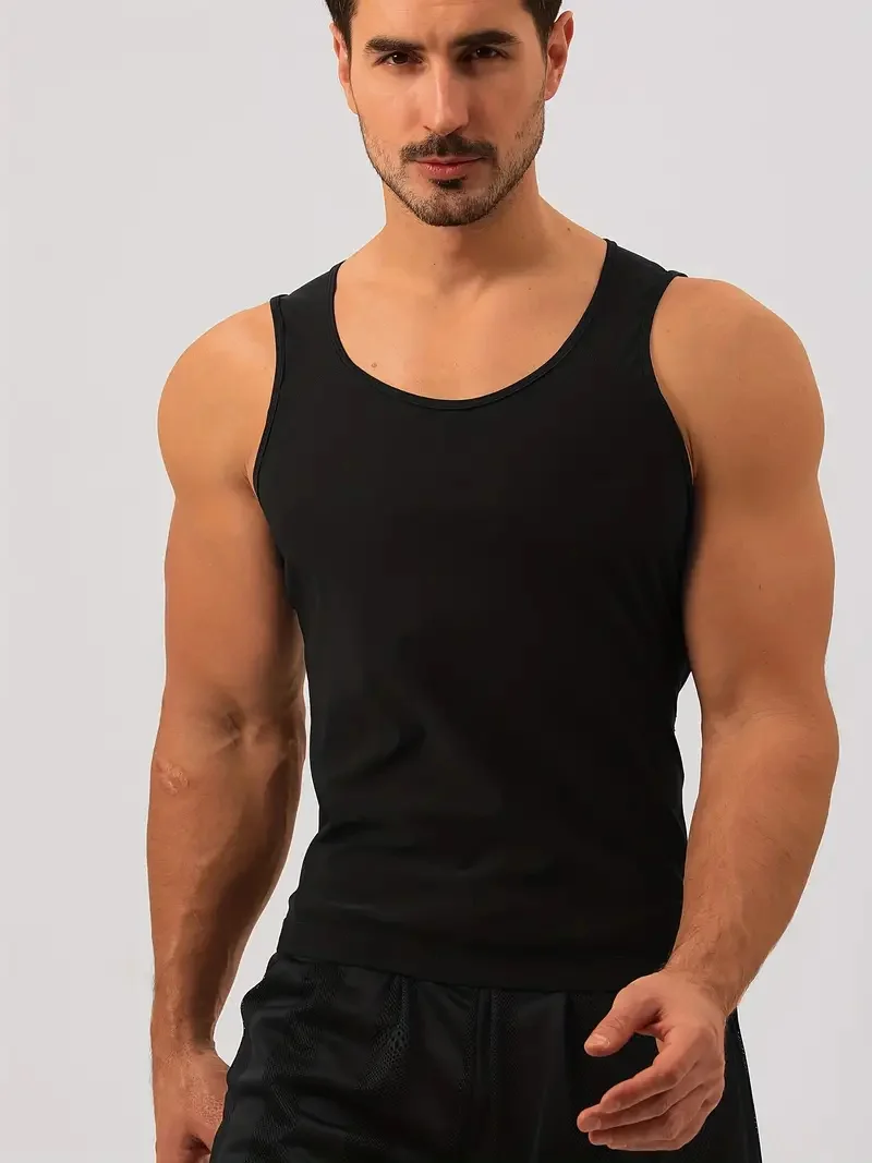 Men Sauna Vest Workout Sweat Tank Top Waist Trainer Men Compression Sweat Enhancing Vest