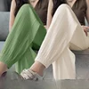 Plus Size Ice Silk Thin Outdoor Mosquito Proof Casual Harem Trousers Women Summer Lightweight Bamboo Fiber High Elastic Loose...