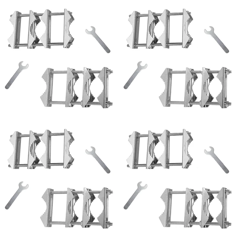 ABKN-8 PCS 이중 안테나 마스트 클램프 V형 조 클램프(볼트 포함), 마스트 간 클램프, 파티오 우산 홀더, 고하중 폴 간 연결