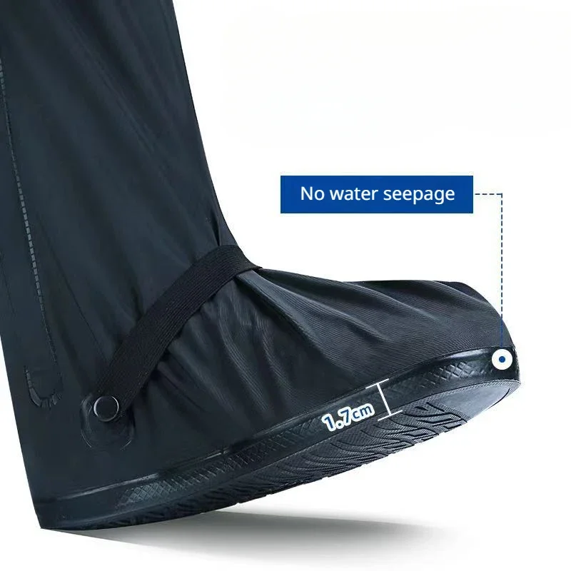 Rainproof Anti Slip Thickened Wear-resistant Outdoor Unisex Reusable Motorcycle Rain Boot Shoe Cover