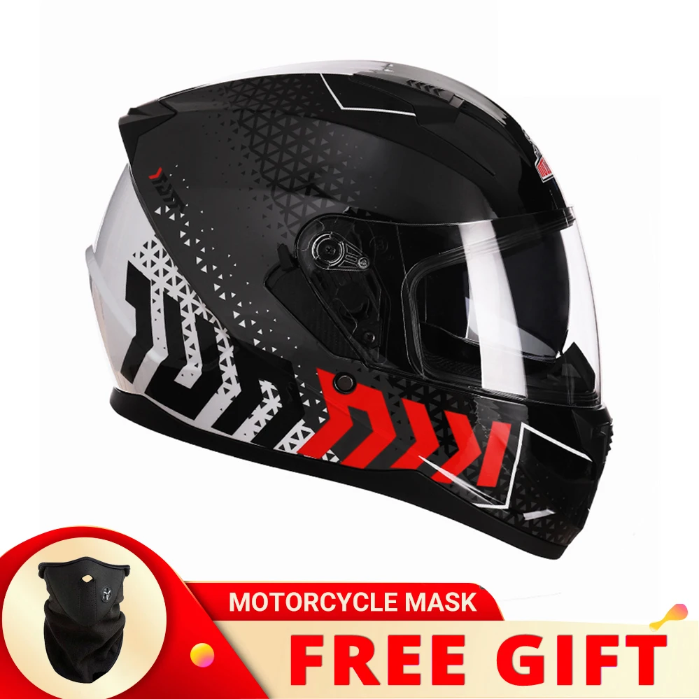 

Men Women Full Face Helmets Off Road Racing Motorcycle Helmet Double Visor Motorbike Casco Moto Motocross capacete DOT Approved