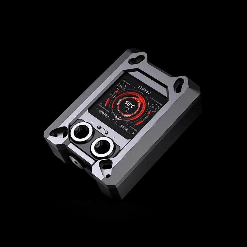 Фото Bykski Granzon медный процессор водяной блок для INTEL LGA1800/1700/1200/115x кулер AMD Ryzen AM4 AM5 с дисплеем GAISC/GAMSC №3
