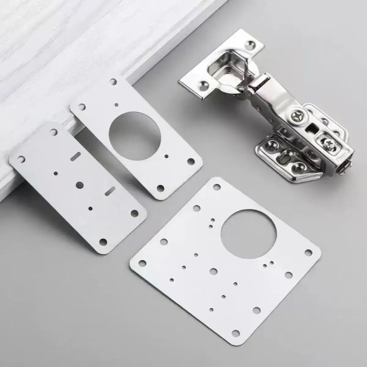 Cabinet Door Hinge Repair and Protection Plate