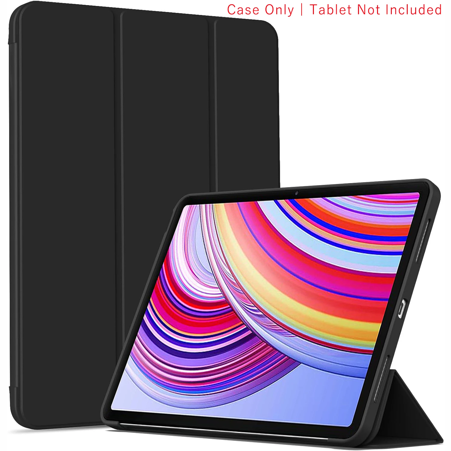 Tri-fold Flip Case - Magnetic Stand PU Leather Protective Cover with Auto Sleep/Wake Function